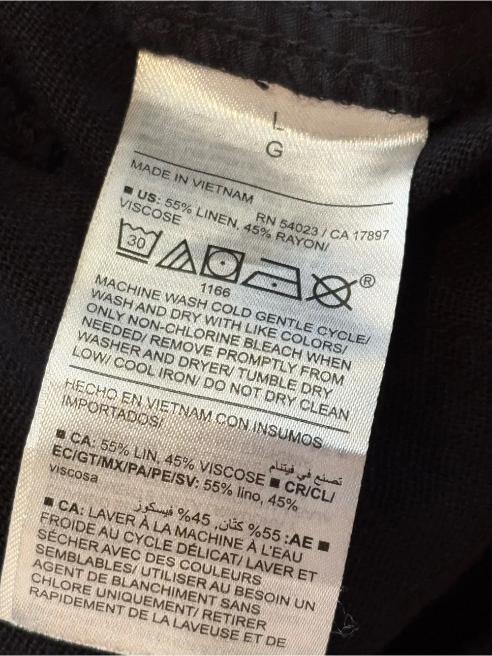 Old Navy Women’s Linen Black Elastic-Waist Casual Pants